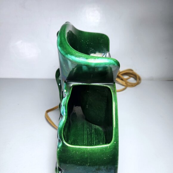 Mid Century Leaping Deer TV Lamp Planter Forest Green Retro Vintage 10.5”X 7.5” - Picture 8 of 15